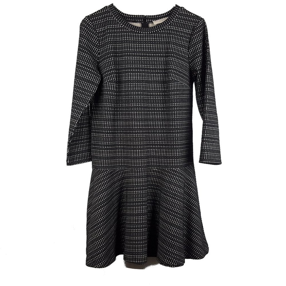 LOFT Peplum Shift Dress Long Sleeve